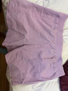 lululemon athletica Lilac Running Shorts with Ribbed Waistband